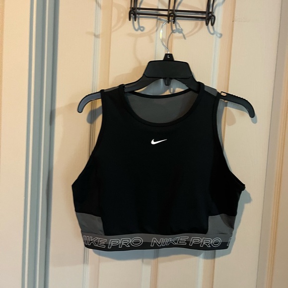 Nike  Black and Gray Pro Sports Bra - Picture 1 of 4